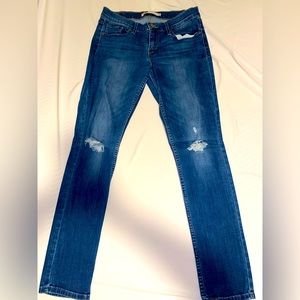 Levi 524 Skinny Jean with Holes
